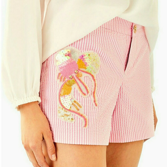Lilly Pulitzer Shorts Callahan Party Seersucker - Picture 2 of 8